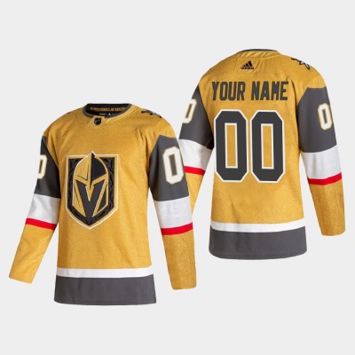 Vegas Golden Knights Custom Men's Adidas 202021 Authentic Player Alternate Stitched NHL Jersey Gold